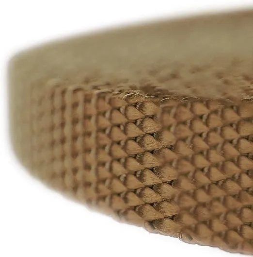 Country Brook Design - 3/8 Inch Heavy Duty 100% Real Nylon Webbing - 25+ Vibrant Colors (Coyote Tan, 20 Yards)