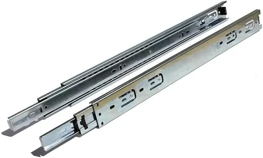 GlideRite Hardware 1070-ZC-1 10 inch 100 lb 1 inch 1 Pack 10" Side Mount Full Extension Ball Bearing Drawer Slides with 1" Over-Travel, Silver