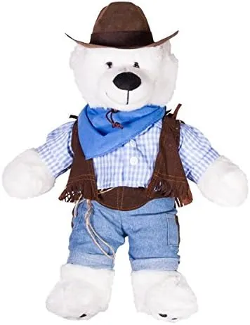 Cowboy w/Hat and Scarf Outfit Teddy Bear Clothes Fits Most 14 - 18 Build-A-Bear and Make Your Own Stuffed Animals