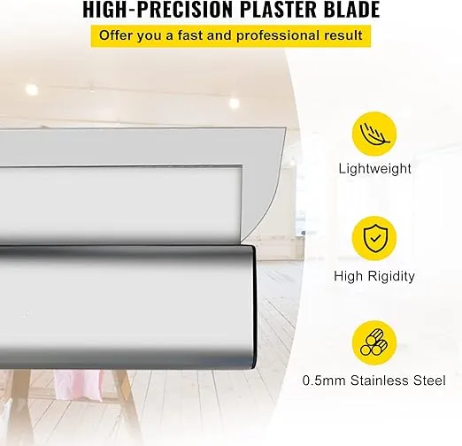 VEVOR Skimming Blade,24 inch Smoothing Knife, European Stainless Steel Construction Knife, Aluminum Blade Profile Smoothing Knockdown Spatula for Gyprock/Drywall/Wall-Board