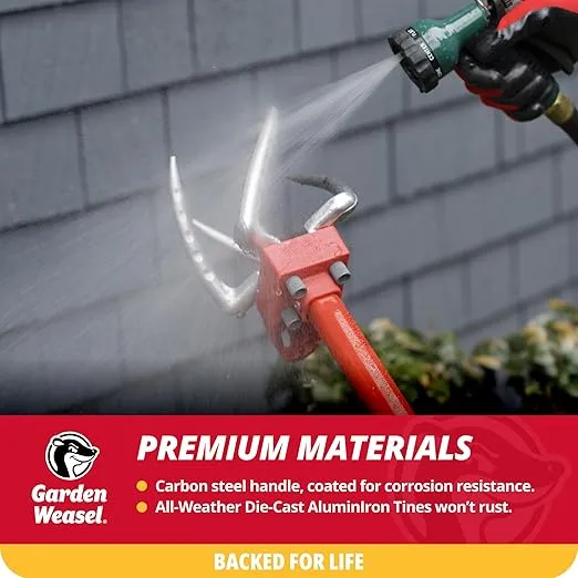 Garden Weasel Claw Pro - 3-in-1 | Cultivate, Loosen, Aerate, Weed | Gardening Hand Tiller, Twist Weeding Tool, Digging Fork, Cultivator, Soil Loosener | 91334