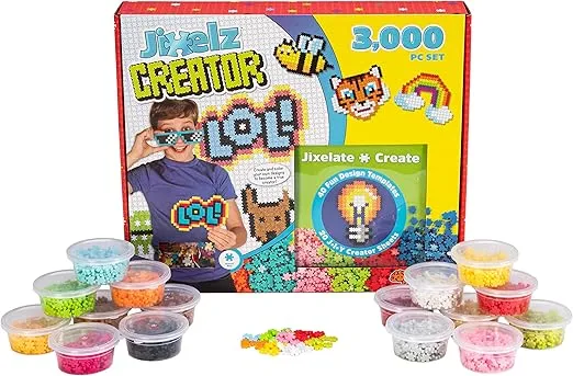 Fat Brain Toys Jixelz Creator - 3000-Piece Picture-Building Craft Kit, Ages 6+
