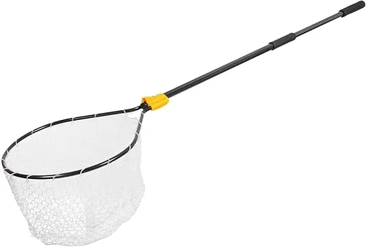 Frabill Conservation Telescoping Handle Net | Teardrop Hoop Size: 20" X 23" | Telescoping Handle: 35-60" | Netting: Tangle-Free Micromesh | Net Depth: 18"