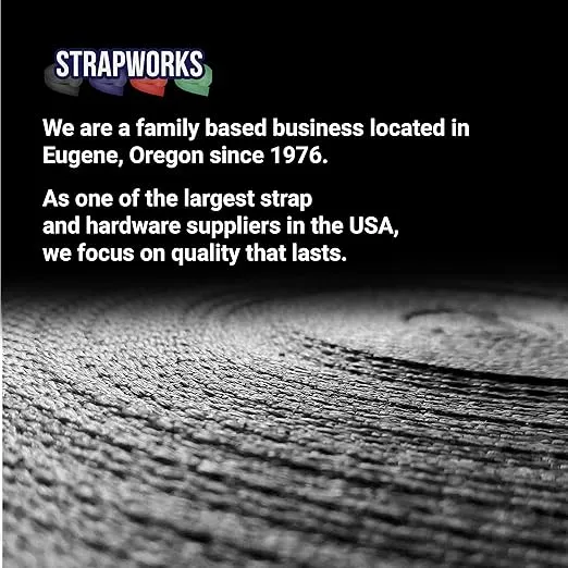 Strapworks Lightweight Polypropylene Webbing - Poly Strapping for Outdoor DIY Gear Repair, Pet Collars, Crafts – 1 Inch by 10, 25, or 50 Yards, Over 20 Colors