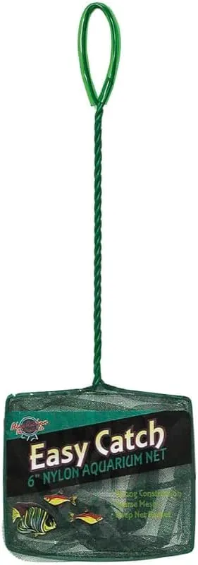 Blue Ribbon Pet Products ABLEC6C Easy Catch Fish Net for Aquarium, 6-Inch, Coarse Green
