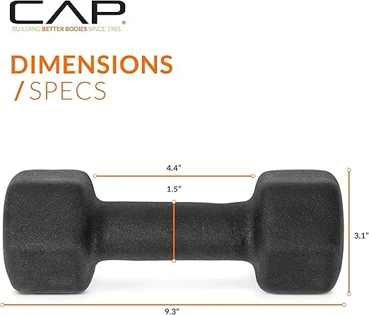 CAP Barbell Neoprene Dumbbell Hand Weights - Pair | Multiple Options