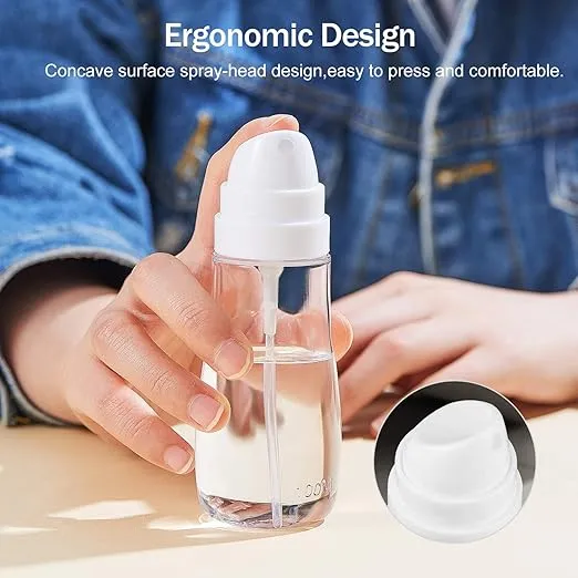 Small Spray Bottle with Fine Mist, 2 Pack 3.4oz/100ml Travel Spray Bottles for Hair and Face, Refillable Spray Bottles for Cleaning Solutions, Perfume, Liquid Cosmetics, Essential Oils TSA Approved