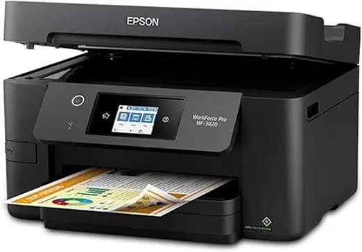 Epson WorkForce Pro WF-3820 Wireless All-in-One Printer with Auto 2-sided Printing, 35-page ADF, 250-sheet Paper Tray and 2.7" Color Touchscreen, Works with Alexa