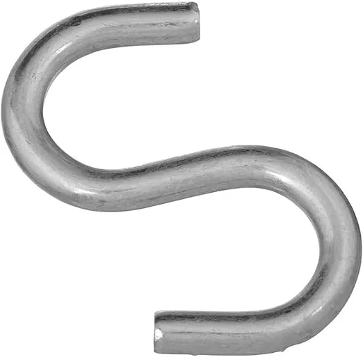 National Hardware N273-441 2076BC Open S Hook in Zinc plated,3 Inch