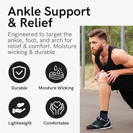 Zensah Ankle Support - Compression Ankle Brace for Running, Soccer, Sports - Ankle Sleeve Helps Sprains, Tendonitis, Pain