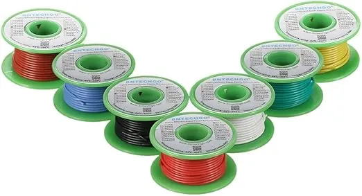 BNTECHGO 20 Gauge Silicone Wire Kit 7 Color Each 25 ft Flexible 20 AWG Stranded Tinned Copper Wire