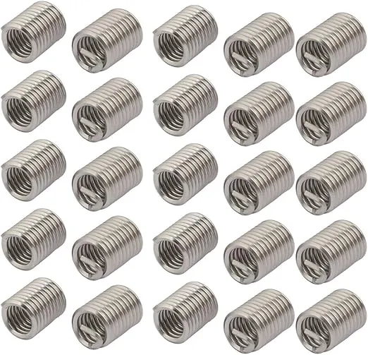 uxcell 5/16"-18x0.625 304 Stainless Steel Helical Coil Wire Thread Insert 25pcs