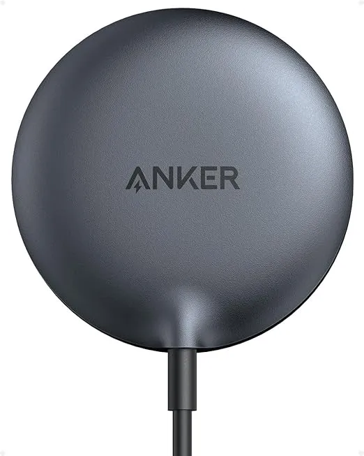 Anker MagSafe Charger Pad Compatible, MagGo iPhone 16 Wireless Charging Pad, Qi2 Certified 15W Wireless Charger, for iPhone 16/16 Plus/16 Pro/16 Pro Max/15/14/13/12 Series (Charger Not Included)