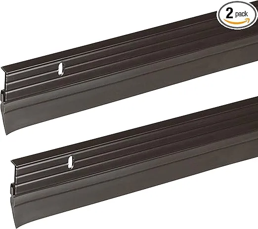 Frost King B59/36H Premium Aluminum and Vinyl Door Sweep 1-5/8-inch by 36-inches, Brown - 2-Pack