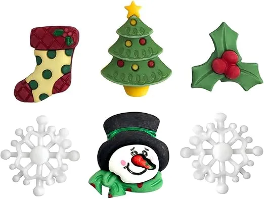 Buttons Galore and More Collection of Christmas Shank Buttons for DIY Crafts, Scrapbooking, Sewing, Cardmaking & Other Projects – 36 Pcs