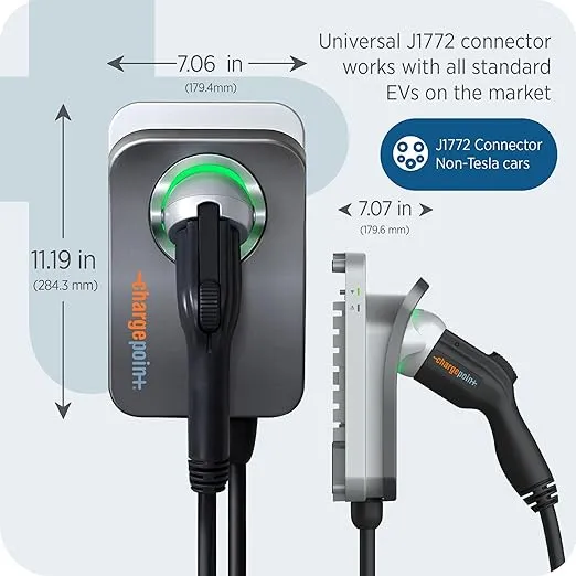 HomeFlex Level 2 EV Charger J1772, Hardwired Electric Car Charger