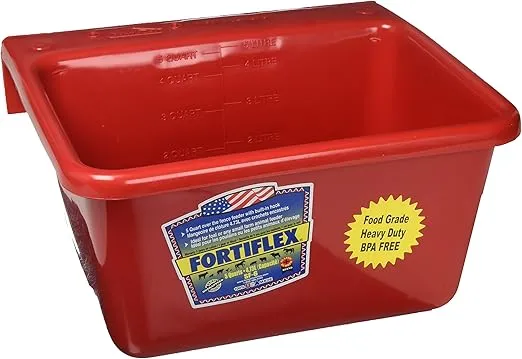 FORTEX INDUSTRIES SF-6 12 Fence Feeder, 6 quart, Assorted colors.