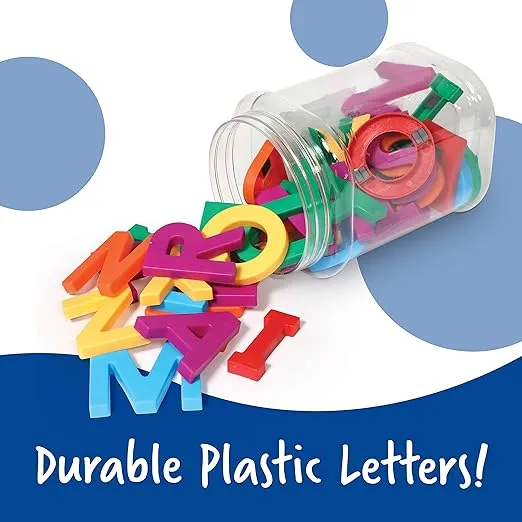 Learning Resources Jumbo Magnetic Uppercase Letters, ABCs, Early Letter Recognition, 40-Pieces, Large Magnetic Letters, Assorted Colors, Ages 3+