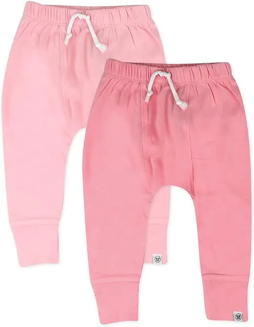 HonestBaby Multipack Honest Pants Joggers Pull on 100% Organic Cotton for Infant Baby and Toddler, Boys, Girls, Unisex