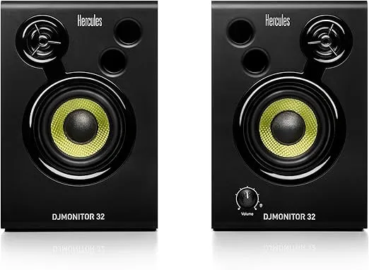 Hercules DJLearning Kit MK II including the DJ Inpulse 200 MK II controller, HD45 headphones and DJ Monitor 32 speakers