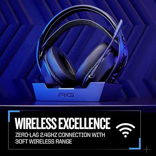 RIG 800 PRO HS Wireless Gaming Headset & Multi-Function Base Station for PlayStation PS4, PS5, PC, USB - 24 Hour Battery (NOT Compatible with Xbox)