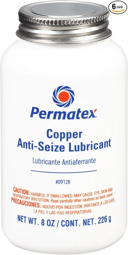 Permatex 09128-6PK Copper Anti-Seize Lubricant - 8 oz., (Pack of 6)