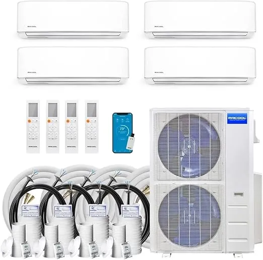 48k BTU 20.5 SEER Multi-Zone MrCool DIY 4 Zone Ductless Heat Pump Split System 4th Generation - 9k+9k+18k+18k