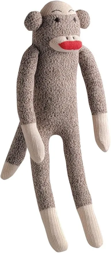 Multipet Sock Monkey Plush Dog Toy, Small, Medium and Large Breeds