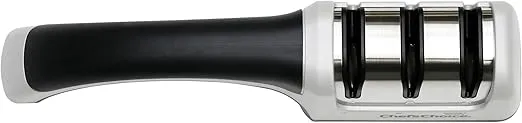 Chef'sChoice 4643 Manual Knife Sharpeners 15 and 20-Degree for Serrated and Straight Knives Diamond Abrasives, 2-Stage, Gray