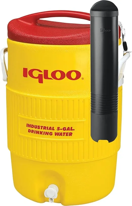 Igloo 400 Series 5-Gallon Beverage Cooler with Cup Dispenser - Maintains Ice for 3 Days in 90°F