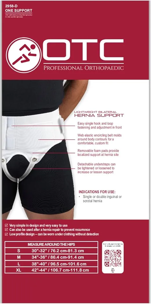 OTC Hernia Support, Single or Double Herniation, Inguinal Scrotal Treatment, Small