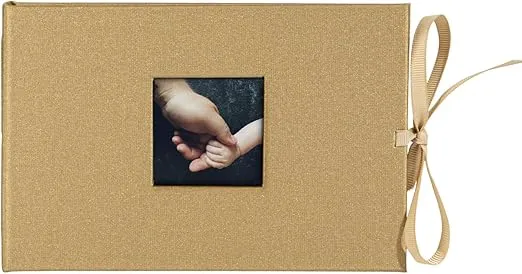 Kolo Noci Small 4x6 Photo Album, Holds 24 Photos, Ideal for Weddings and Baby Books, Gold