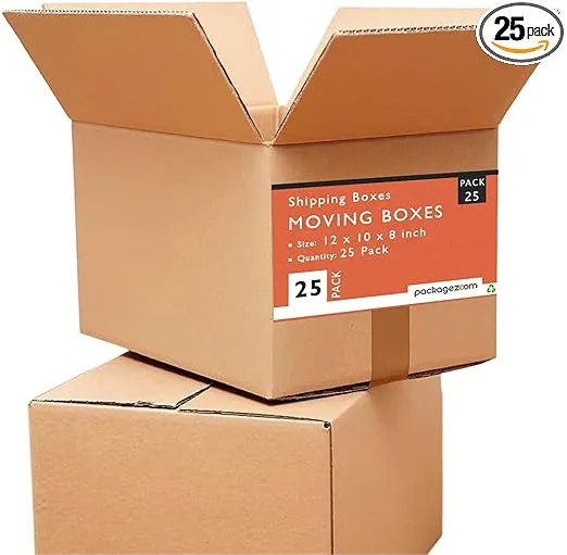 12 x 10 x 8 Medium Moving Boxes Pack of 25 Shipping Boxes