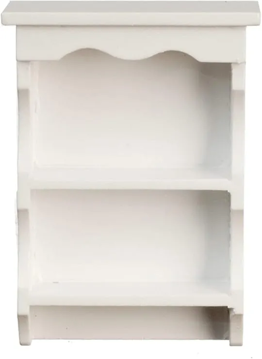 Melody Jane Dolls Houses Dollhouse White Sweetheart Country Wall Shelf Miniature 1:12 Shelf Unit