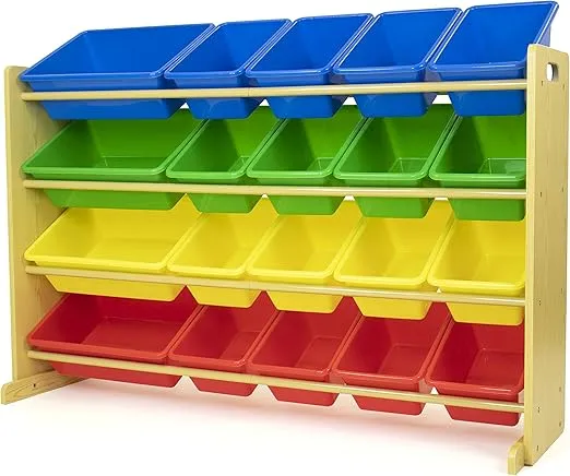 Humble Crew Natural Primary Extra Large Toy Organizer with 20 Storage Bins