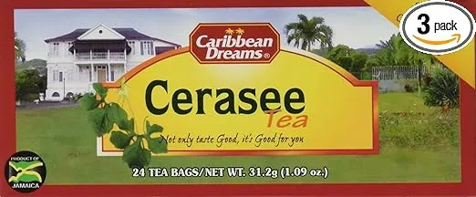 Caribbean Dreams Cerasee Tea, 24 Tea Bags (Pack of 3)