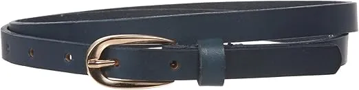 beltiscool Women's 1/2" (13 mm) Skinny Cowhide Full Grain Leather Dress Belt