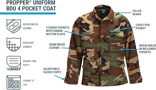Propper Men's Uniform Ripstop BDU Coat