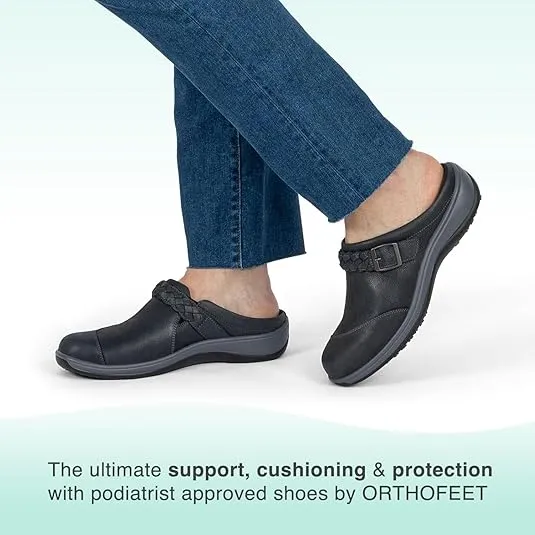 Orthofeet Women's Orthopedic Leather Irma Clog