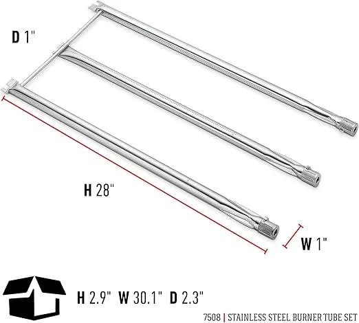 Weber Stainless-Steel Set Burner Tube, Silver