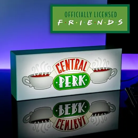 Paladone Central Perk Logo Light - Officially Licensed Friends TV Show Merchandise, Wall Mountable or Free Standing Novelty Sign, Battery or USB Powered, Gift for Sitcom Fans