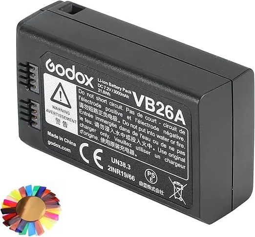 GODOX V1 Battery VB26 VB26A VB26B Li-ion Battery V1S V1N V1C V1F V1O Flash V860III-S V860III-C V860III-N V860III-O V860III-F V850III AD100PRO MF-R76 (VB26, VB26A, VB26B is Randomly)