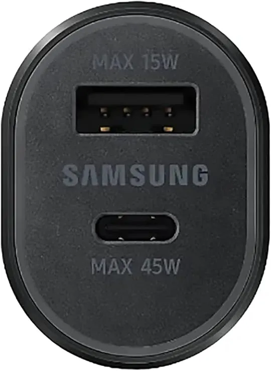 SAMSUNG Super Fast Dual Car Charger Usb (45W+15W) Two Ports EP-L5300 Black