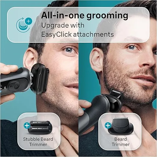Braun Electric Shaver for Men, Series 7 7185cc, Holiday Gifts for Men, Wet & Dry Shave, Shaving Kit with SmartCare Center and Beard Trimmer