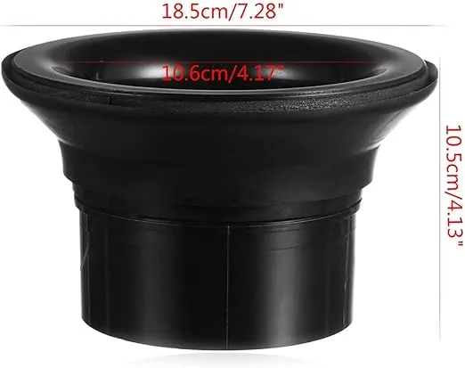 Drum Enhancer ABS Rubber Drum Kick Enhancer with Black Port Hole Protector,Mic Hole Drum,Black