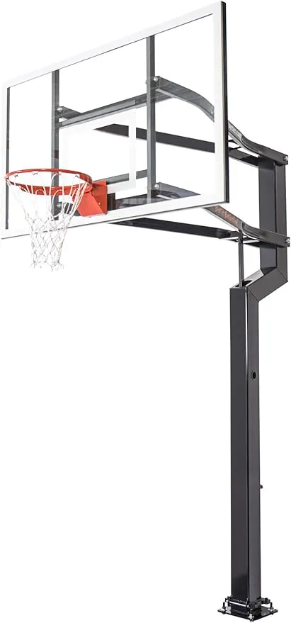 Goalsetter MVP 72" Glass In-Ground Height Adjustable Basketball Hoop System - Multiple Rim Options