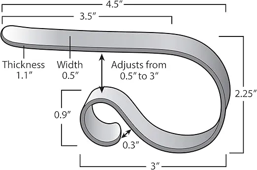 Haute Decor The Original MantleClip Stocking Holder Rod, for Large Families, Silver - Holds Many Stockings, fits mantels up to 3 inches Thick