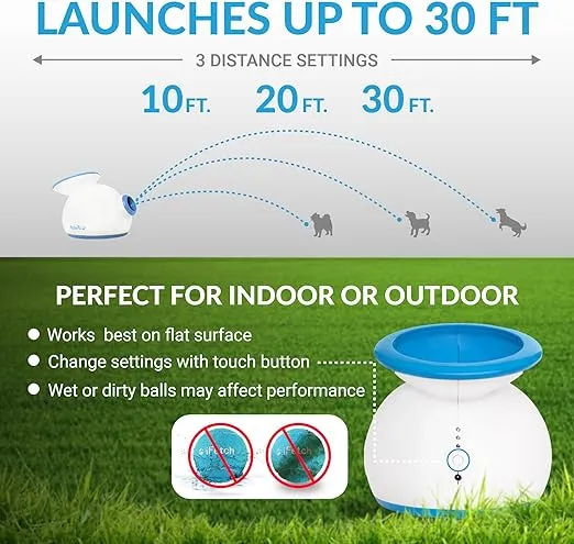 iFetch Automatic Dog Ball Launcher for Small to Medium Dogs, Indoor/Outdoor Dog Toy Thrower, Includes 3 Mini Tennis Balls