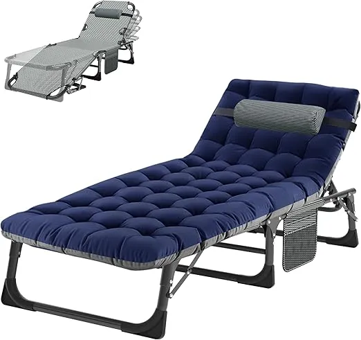 ABORON Folding Camping Cots for Adults, Double Layer 1200D Sleeping Cot, Heavy Duty Guest Bed with Ma Carrying Bag for Outdoor Indoor