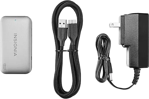 4-Port USB 3.0 Hub with 5ft. Cable Power Supply, USB Splitter Expander for Laptop, Xbox, Flash Drive, HDD, Console, Printer, Camera, Keyborad, Mouse, MacBook, Surface, PC, Silver Grey